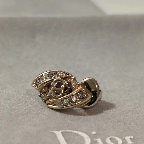 Christian Dior Gold  & Crystal Earrings - Picture 7 of 10